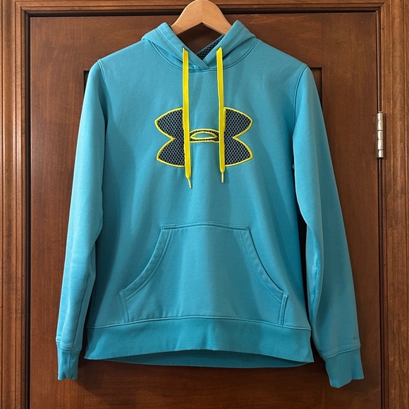 Women's Under Armour Storm Teal Hooded Sweatshirt size Small EUC - Picture 1 of 6